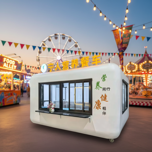 A trailer-style food truck equipped with a full set of restaurant-grade <b>kitchen</b> equipment. - Product Image 1