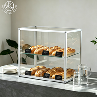 Vitrine à pain modulaire en acrylique transparent, présentoir alimentaire empilable pour boulangerie, pâtisserie, boutique de desserts, présentoir de comptoir