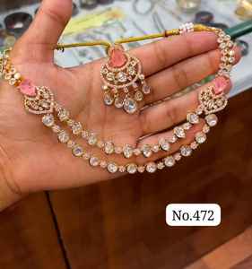 Fabricant indien de bijoux de mariée élégants Kundan blancs de qualité supérieure pour fille - Product Image 6