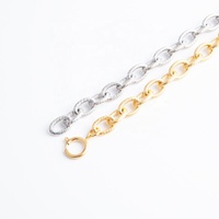 Amiu — Bracelet à chaîne ovale à maillons, bijoux minimaliste, câble plaqué or, haute qualité, unisexe