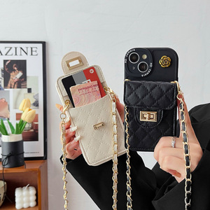 <span class=keywords><strong>Coque</strong></span> de Téléphone Portefeuille Luxe Léger Fleur de Camélia Bandoulière Chaîne <span class=keywords><strong>Corde</strong></span> Boucle Porte-cartes pour <span class=keywords><strong>iPhone</strong></span> 16 15 17 Pro Max 14 Pro Plus 13 12 - Product Image 4