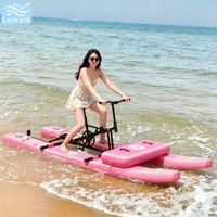 Bicyclette aquatique à pontons plats, monoplace, avec cadre en aluminium et tapis flottant avant, pour la navigation en mer, pliable, de Chine, Lumark