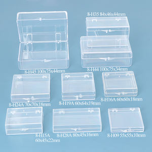 SUNSHING <span class=keywords><strong>polystyrène</strong></span> petites boîtes de rangement à charnières en plastique bijoux bonbons pièces pièces échantillons vitrine ongles pointe conteneurs - Product Image 2