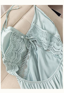 ผู้ผลิตขายส่งซาตินผ้าไหมพลัสขนาดสตรีชุดนอนชุดนอนสตรีชุดนอนชุดนอนชุดเซ็กซี่ห้องนอน Night <span class=keywords><strong>Dr</strong></span> - Product Image 5