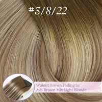 Prothèse capillaire invisible à double trame, cheveux humains naturels Remy indiens super double drawn, avec couche secrète, brun olive, brun cendré