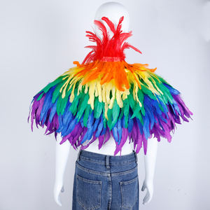 ชุดคอสเพลย์ผ้าคลุมไหล่ขนนกสำหรับผู้ใหญ่สำหรับผู้หญิงโบฮีเมียนแนววินเทจฮาโลวีนอุปกรณ์ประกอบฉากสำหรับถ่ายภาพบนเวที - Product Image 4