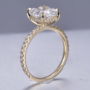<span class=keywords><strong>Anello</strong></span> di <span class=keywords><strong>Fidanzamento</strong></span> Personalizzato MSR-522 in Oro 18K con Diamante Coltivato in Laboratorio Taglio Radiant 2.2Ct D VS1 - Product Image 4