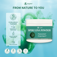 Poudre de Spiruline Naturelle Haute Pureté Protéines Complexe B Fer Bêta-Carotène Soutien Énergétique et d'Endurance OEM Vrac pour Complément Alimentaire