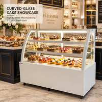 Vitrine réfrigérée intégrée pour gâteaux à la crème avec dimensions personnalisées 2-8 ° C