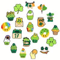 PVC Nouvelle Arrivée Mignon Dessin Animé Vert Dessert Plantes Conception Chaussures Pièces & Accessoires Logo Personnalisé Designer Chaussure Charmes Décoration