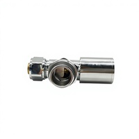 Robinet thermostatique d'angle 3/4 manuel en cuivre chromé avec raccord à compression 16*20 pour eau PERT/Aluminium Plastique