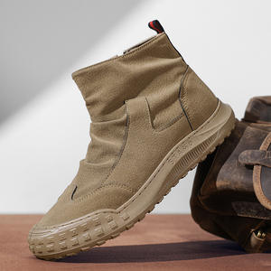 Stivali da <span class=keywords><strong>Uomo</strong></span> Collezione Autunno/Inverno/Primavera, <span class=keywords><strong>Stivaletti</strong></span> Neri in Rete con Suola EVA, Resistenti all'Acqua, Slip-on Casual - Product Image 4