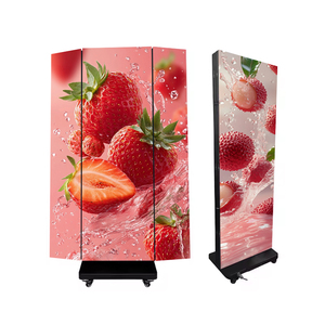 GOB Kaplamalı Ultra İnce Katlanabilir LED Reklam Panelleri, İç Mekan Dijital Üç Taraflı Katlanır LED Duvar - Product Image 1