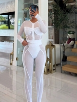 GHH10962- 2025 Ensemble deux pièces de pantalons moulants en maille décontractée à fermeture éclair