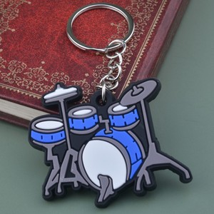 סיטונאי מותאם אישית pvc keychain מכשירים רך גומי מוסיקה רוק היפ הופ פאנק גיטרה פסנתר סאקס ukulele מפתח שרשרת Creative מתנות - Product Image 6