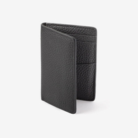 Dompet Kulit PU Bertekstur Pebble Grain Custom Logo Grosir, Penutup Paspor Lipat Dua, Tempat Kartu Kredit, ID, dan Uang Tunai Multi Slot
