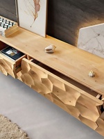 Meuble TV sur pied de style italien personnalisé, pour petit appartement, salon, en bois massif, simple, luxe léger, créatif