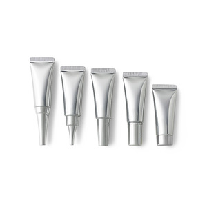 Empty Eye Cream Tube with Applicator Custom Logo 10g/10ml Silver <b>Squeeze</b> Cream Gel Cosmetic Packaging Soft Aluminum Tube - Product Image 1