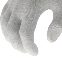 Gants de sécurité MaxiPact 13G antistatiques en fibre de carbone avec revêtement PU sur les doigts, compatibles écrans tactiles, respirants, vente en gros, gants de travail ESD
