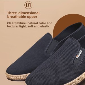 Zapatos de tela de Pekín antiguos 166 para hombre, suela blanda, transpirables, inodoros, con base de <span class=keywords><strong>mil</strong></span> capas de artemisa, tendencia de moda de primavera para papá. - Product Image 3