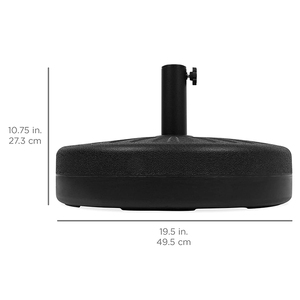 HOMFUL 60J05O-2 Jardin Fillabled Parapluie Socle Rond En Plastique Patio Parapluie Cantilever Bases - Product Image 2