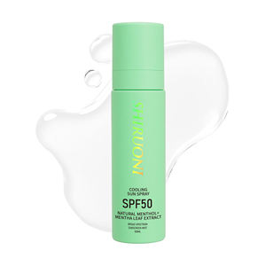 OEM naturale mentolo + Mentha estratto di foglie di Mentha raffreddamento Spray solare SPF 50 crema solare nebbia nutre Spray protezione solare per l'estate - Product Image 1