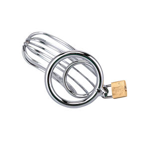 กรงครอบอวัยวะเพศชายรูปทรงกล้วยแบบกลวง อุปกรณ์ล็อคอวัยวะเพศชาย ของเล่นทางเพศสำหรับผู้ชาย อุปกรณ์พันธนาการพร้อมของเล่นทางเพศประเภท SM - Product Image 4