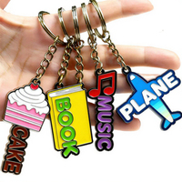 Porte-clés personnalisé rechargeable en PVC avec motifs tissés cercle, cochon et chat, poupées et animaux – Promotion en gros, logo 2D