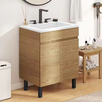 Meubles de salle de bain italiens en bois massif de luxe haut de gamme vanité classique moderne armoires de salle de bain design simple évier