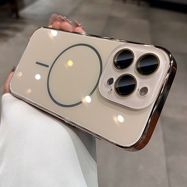 2026 Magnetic Hard Case for 16/15/14 Pro Max/13/12/11 Shockproof Anti-Fingerprint Wireless Charging Lens Protector