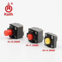 Micro-interrupteur silencieux carré Kailh 4,3 mm 7,3 mm, bouton tactile, interrupteur muet pour souris, clavier, axe, corps