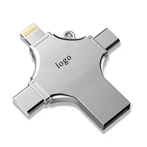 4 in 1 multi-function OTG usb flash drive Android A Type-C Lighting Pendrive Memory Disk for Iphone typc