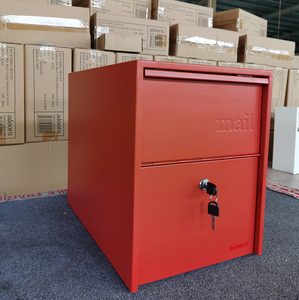 Casella di posta in piedi per esterni scatola di lettere in acciaio scatola per pacchi di giornali grande cassetta postale - Product Image 4