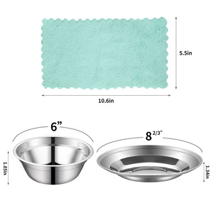 Set peralatan makan stainless steel, untuk berkemah luar ruangan, set piring Tunggal + cangkir portabel - Product Image 5