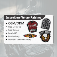 Patch brodé auto-agrippant OEM ODM grand format pour veste ou gilet, motif moto Lost Tribe