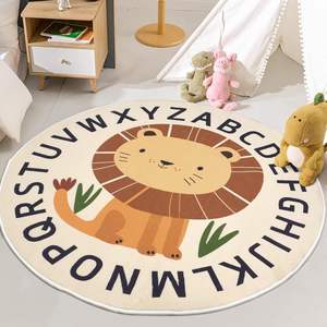 Grand <span class=keywords><strong>tapis</strong></span> de jeu rond Lion doux alphabet <span class=keywords><strong>tapis</strong></span> éducatif antidérapant cercle <span class=keywords><strong>bébé</strong></span> <span class=keywords><strong>tapis</strong></span> rampant pour enfants salle de jeux pépinière - Product Image 5
