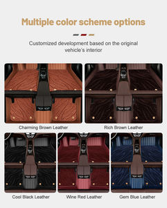 พรมปูพื้นรถยนต์หนังสั่งทำพิเศษ เหมาะสำหรับรถยนต์หลากหลายยี่ห้อและรุ่น วัสดุ สี ขนาด และความหนาสามารถปรับแต่งได้ - Product Image 6