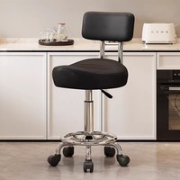 Tabouret de bar pivotant en cuir certifié CE, réglable en hauteur, pour salon de coiffure, comptoir de bar, vente directe en gros