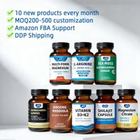 Capsules de Moringa Véganes Certifiées GMP OEM/ODM, Riches en Fibres, Faibles en Glucides, Sans Gluten, Comprimés Énergétiques pour Adultes, Marque Personnalisée