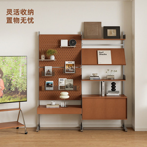 Lifestyle Magazine Vintage Style <b>Floor</b> Standing <b>Shelf</b> No Drill Wall Storage Rack Living Room Partition Decorative Bookshelf - Product Image 2