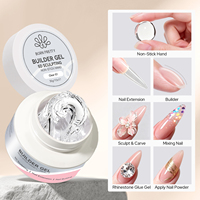 BORN PRETTY 30g Gel Sculpture 5D untuk Seni Kuku, Gel Pencetak Bunga 3D, Gel Pembentuk Kuku Tidak Lengket, Gel Ekstensi Kuku Padat, Gel Pembangun Kuku