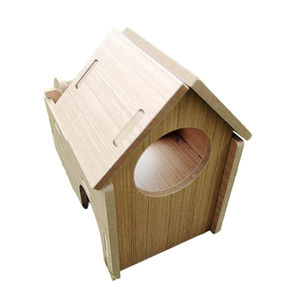 Legno moderno piccolo letto di animali con scivolo criceto labirinto casa di legno e criceto gabbia nascondiglio per gerbilli nani - Product Image 5