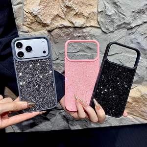 Étui de protection 2-en-1 de luxe avec diamants scintillants/diamants intégrés pour iPhone 17-12 Pro Max, coque arrière antichute - Product Image 2