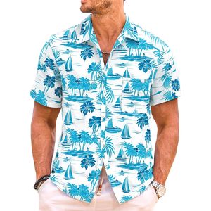 2025 <b>Men's</b> Floral Casual Button Down Hawaiian <b>Shirt</b> Short Sleeve Beach Tropical Holiday <b>Shirts</b> Size 6XL - Product Image 6