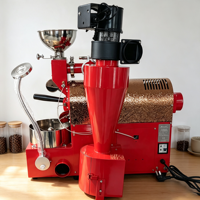 Mesin Pemanggang Kopi Wintop 100g-300g Semi Direct Fire Hot Air, Kontrol Aplikasi, Stainless Steel, untuk Rumah Tangga