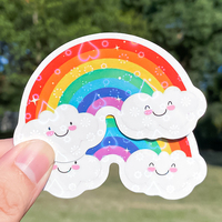 Kişiselleştirilmiş özel baskı karikatür sevimli altın folyo kırtasiye öpücük Cut Sticker Sheet paketi