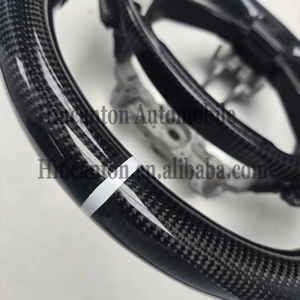Nuevo Volante Deportivo Popular de Fibra de Carbono con Agarre de Cuero Perforado, Compatible con Infiniti G27 G37 - Product Image 5