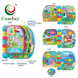 Juguete Educativo Musical para Bebés, Libro de Actividades de Aprendizaje Temprano para Pasar las Páginas - Product Image 1