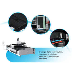 Machine de découpe laser à fibre haute vitesse 3015, 4 axes, pour tôles et tubes métalliques, avec refroidissement par air, pour l'acier inoxydable - Product Image 4