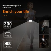 1000LM 6000K Gün Işığı LED Koşu Bel Lambası 230 Işın Açısı Geniş Açılı Sel Yüksek Bel Lambası Vis Yansıtıcı IP44 Su Geçirmez